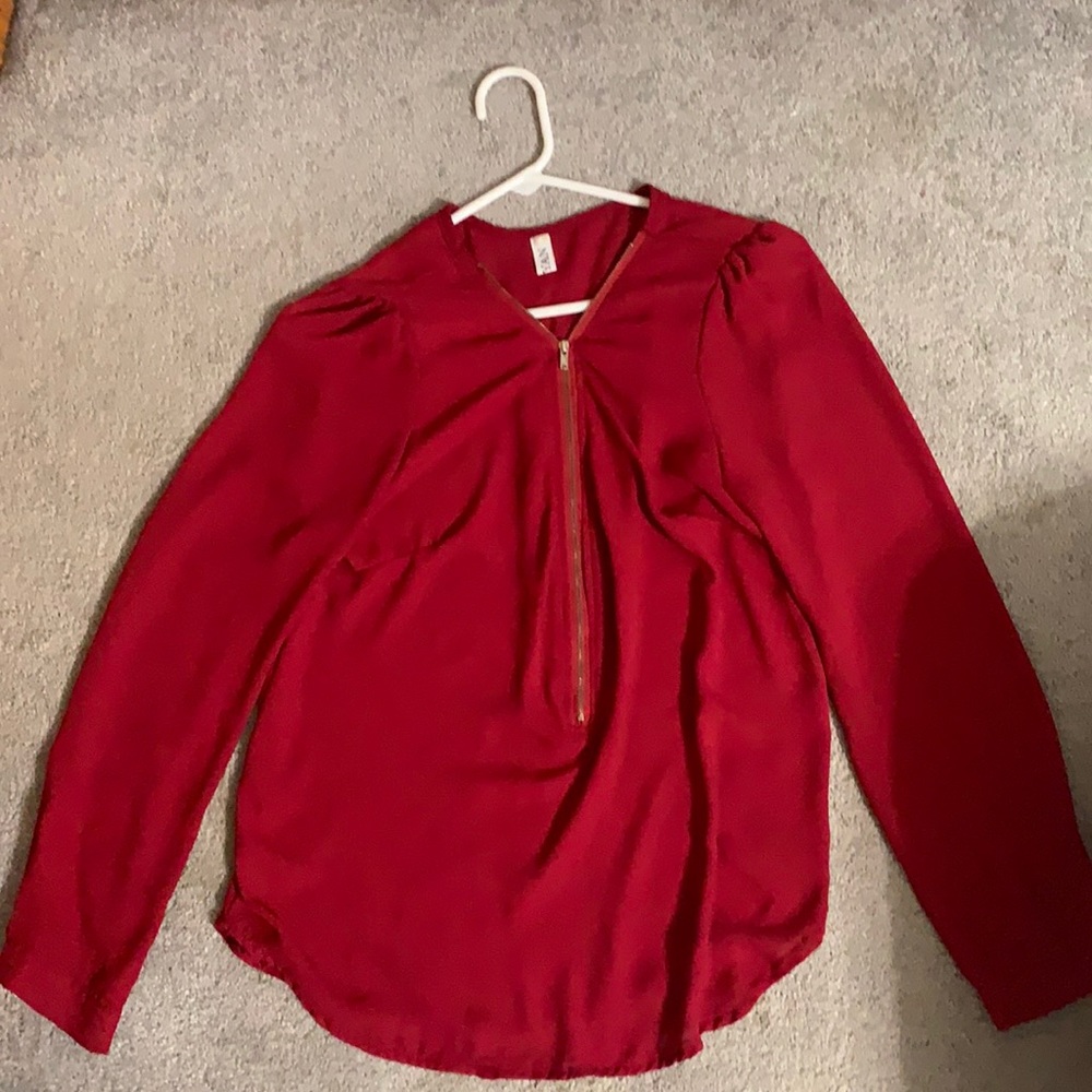 Sheer long sleeve blouse